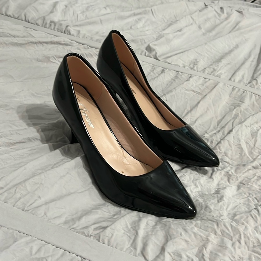 Shiny Black Heels